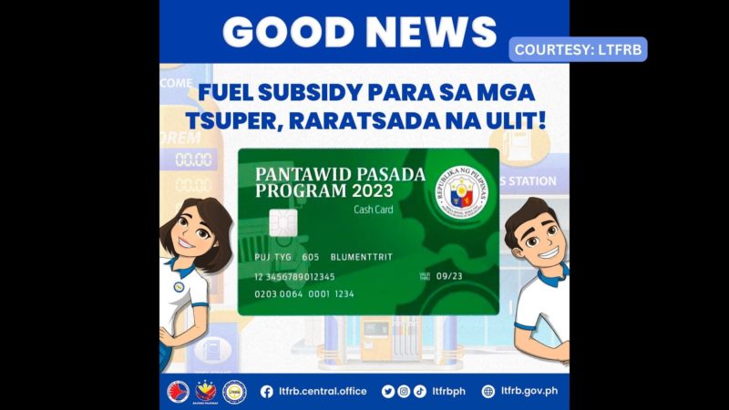Pamamahagi ng “fuel subsidy” para sa mga operator at tsuper sisimulan na muli ng LTFRB