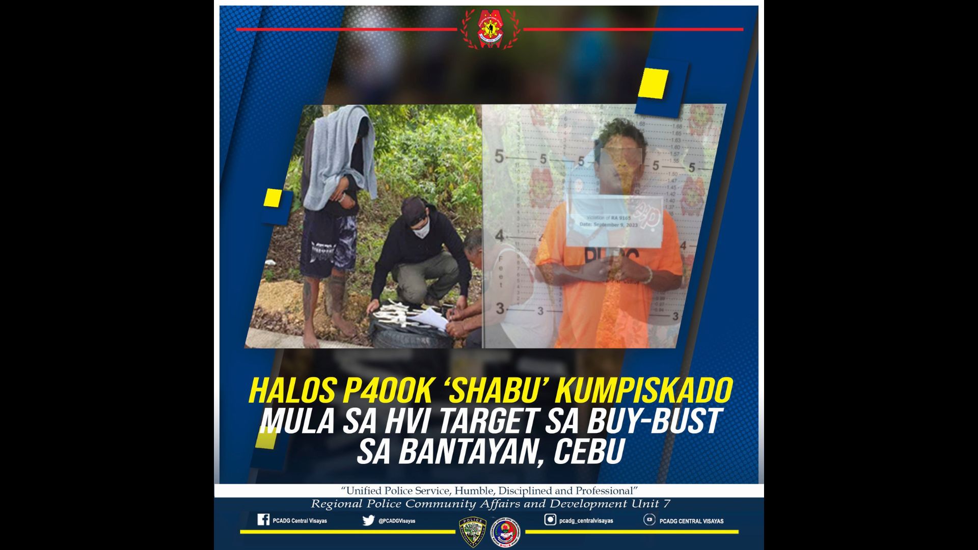 Halos P400K na halaga ng shabu nakumpiska sa High Value Individual Target sa Cebu