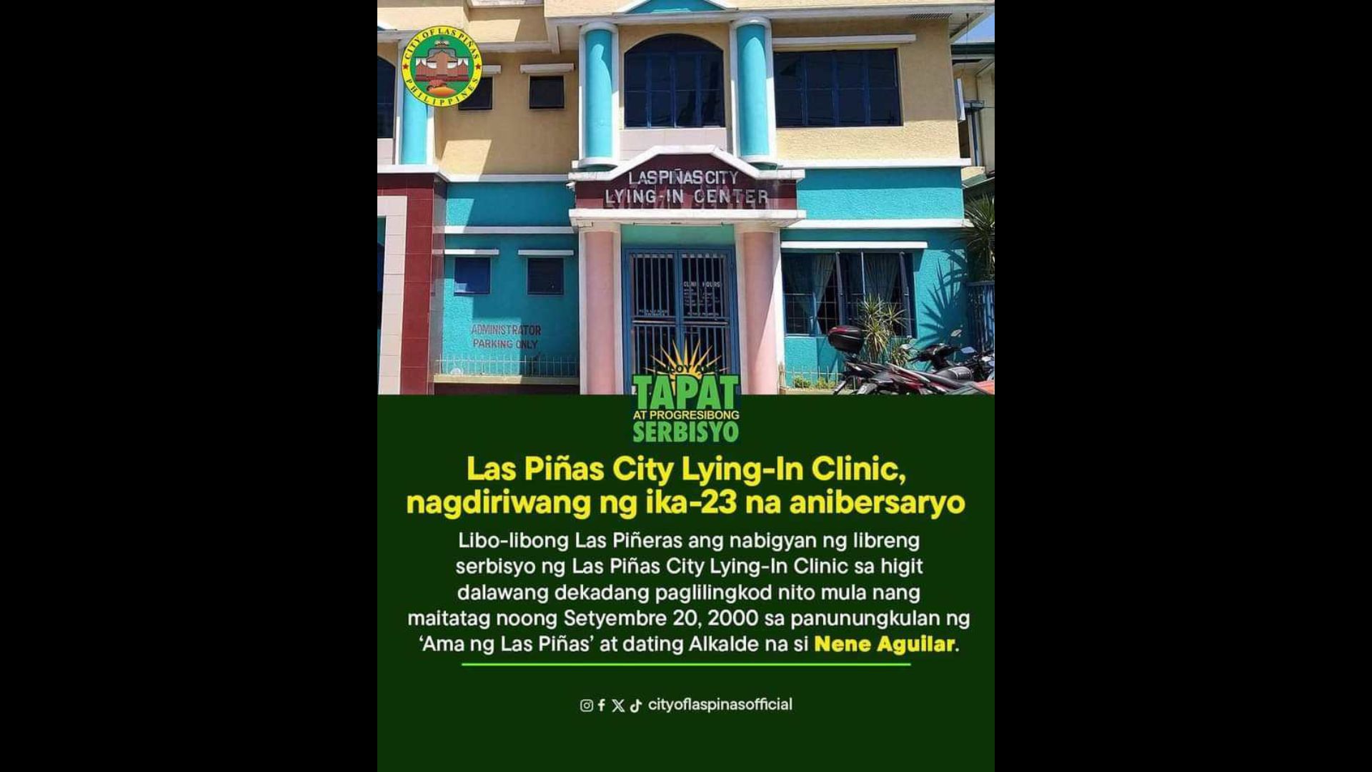 Las Piñas City Lying-In Center nagdiwang ng ika-23 anibersaryo ng pagkatatag