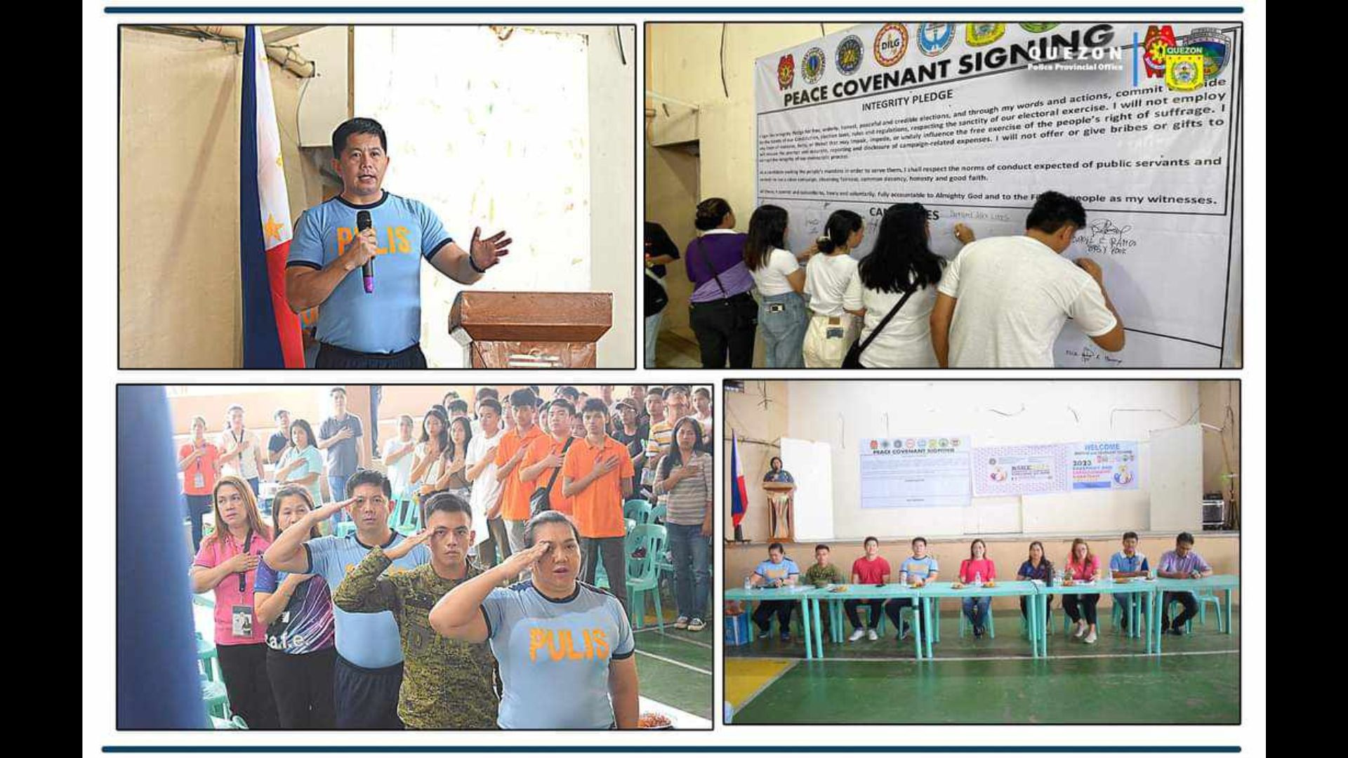 Peace Covenant inilunsad ng PNP sa Tayabas City para sa BSKE 2023 elections