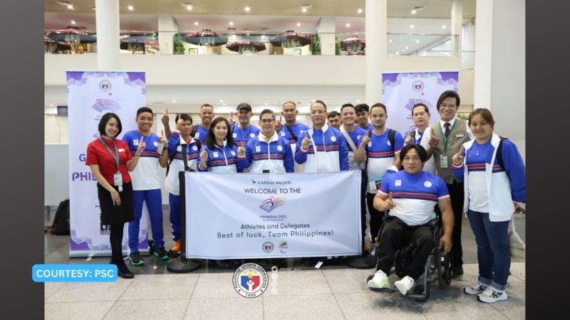 Delegasyon ng Pilipinas para sa 4th Asian Para Games nakaalis na patungong China