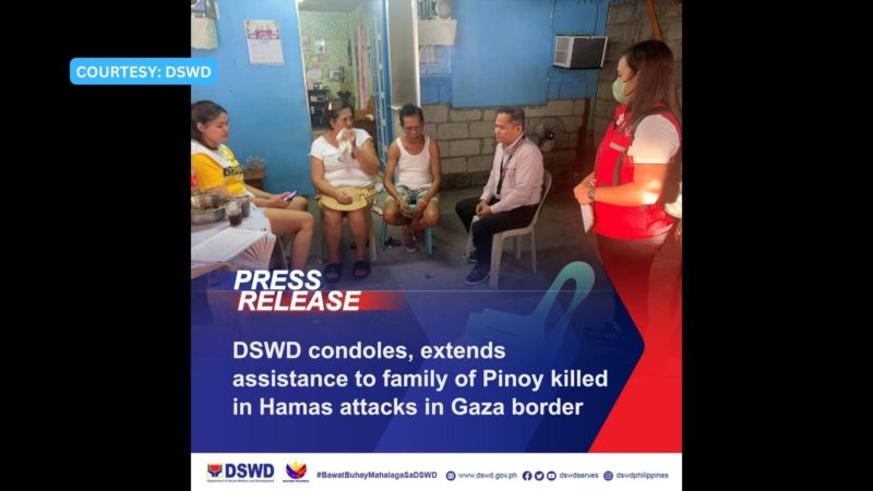 Pamilya ng dalawang Pinoy na nasawi sa Israel nakatanggap ng tulong mula sa DSWD