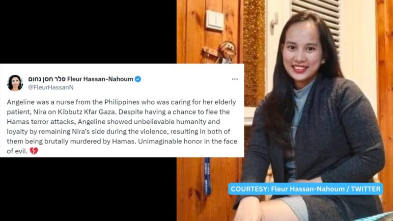 Deputy Mayor sa Jerusalem ibinahagi ang larawan ng Filipina nurse na nasawi sa pag-atake ng Hamas