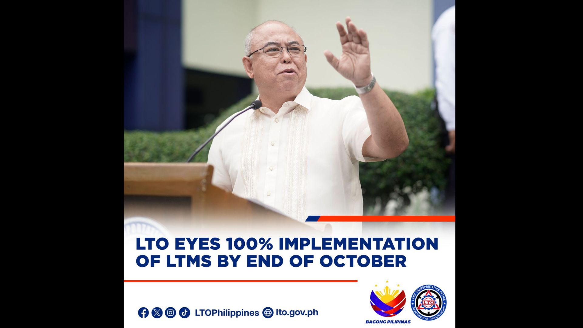 100 percent implementation ng kanilang online platform target ng LTO