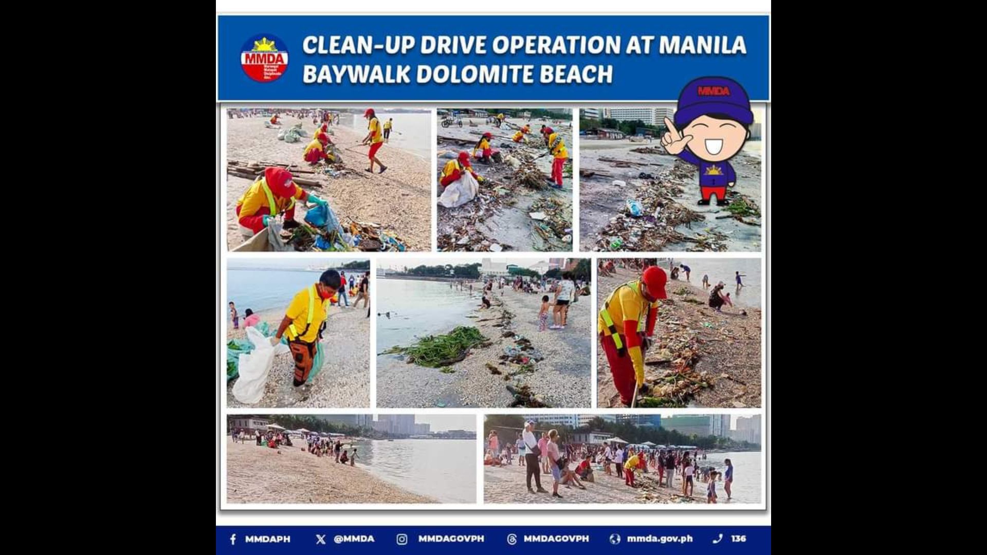 Samu’t saring basura sa Manila Bay nakolekta ng MMDA