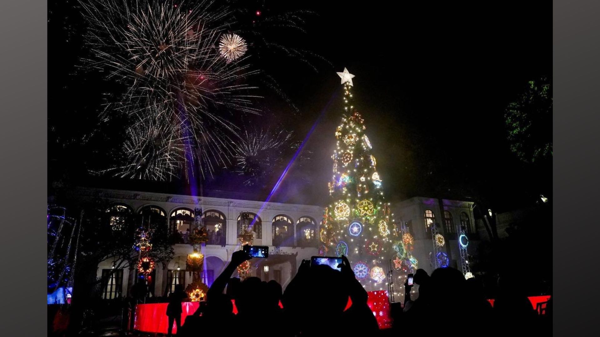 Christmas tree lighting sa Malakanyang pinangunahan ni Pang. Marcos; tatlong unibersidad wagi sa nationwide parol-making contest