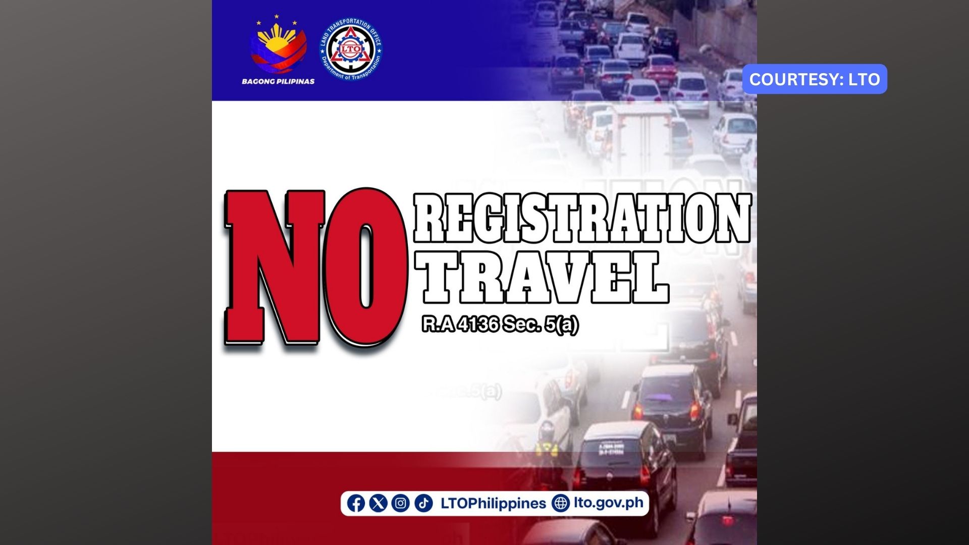 41 motorsiklo na-impoud kasunod ng mahigpit na pagpapatupad ng “no registration, no travel” policy ng LTO