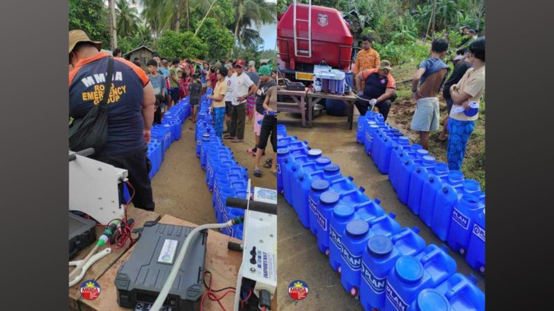MMDA nagbigay ng 6,516 galon ng purified water sa mga binaha sa Northern at Eastern Samar