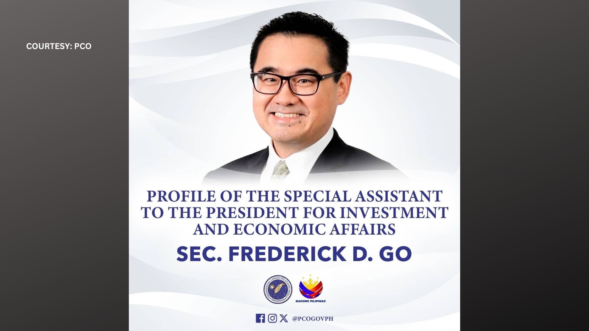 Negosyanteng si Frederick Go itinalaga ni Pang. Marcos Assistant to the President for Investment and Economic Affairs