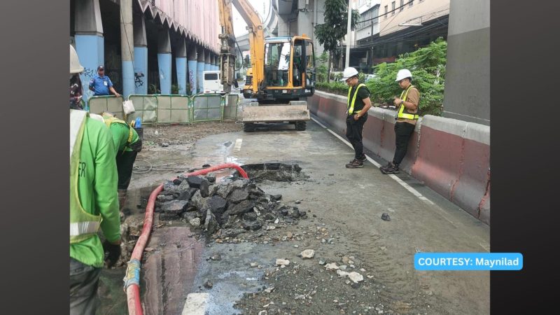 Ilang mga barangay sa Maynila nakaranas ng water service interruption dahil sa nasirang water pipe sa Legarda