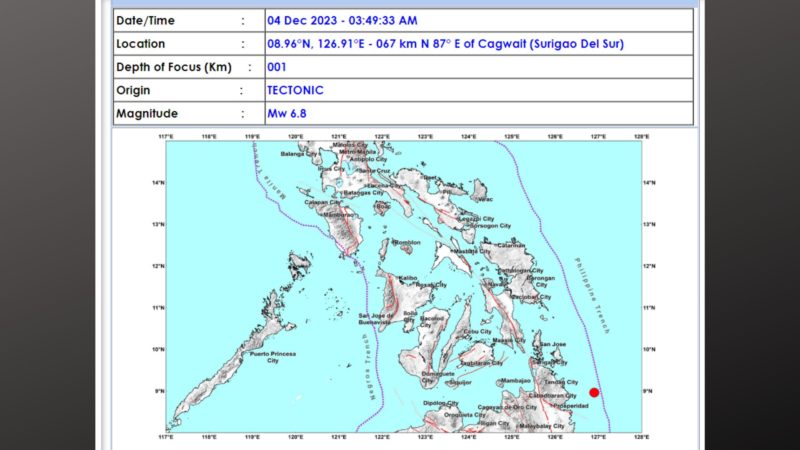 Surigao del Sur patuloy na nakararanas ng malakas na aftershocks