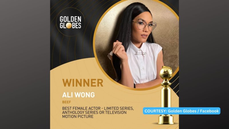 Asian actress na si Ali Wong wagi bilang best actress sa Golden Globes para sa Netflix series na “Beef”
