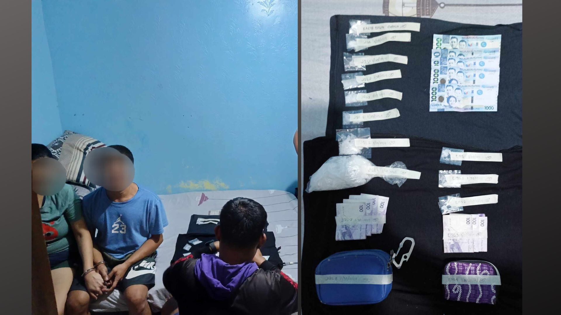 Mag live-in partner arestado matapos mahulihan ng mahigit P1M na halaga ng shabu sa Rodriguez, Rizal
