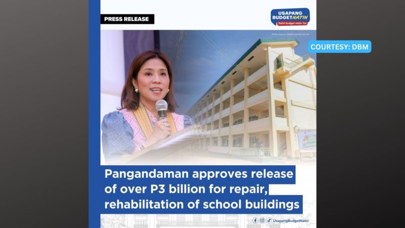 Mahigit P3B na pondo para sa pagsasaayos ng mga school buildings sa buong bansa, aprubado na ng DBM