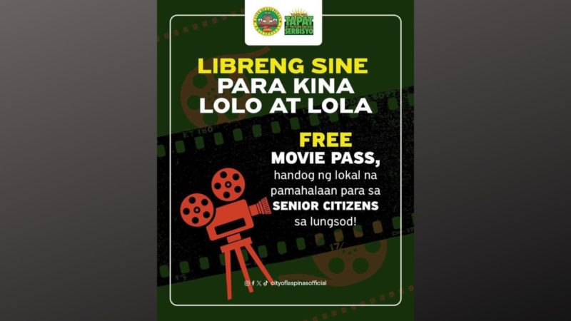 Free movie program para sa senior citizens sa Las Piñas aarangkada muli