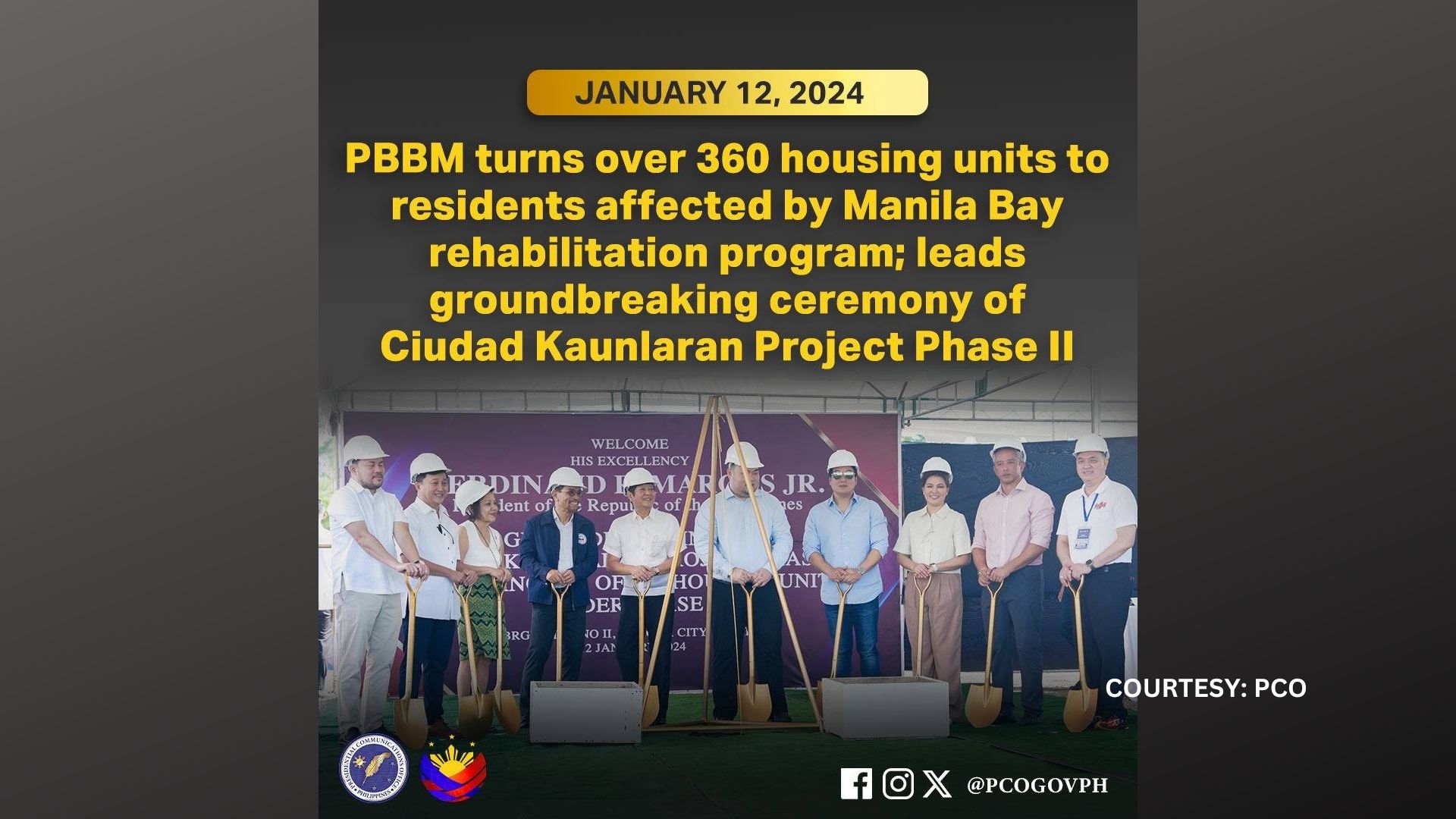 360 housing units naipagkaloob sa mga pamilyang naapektuhan ng Manila Bay rehab