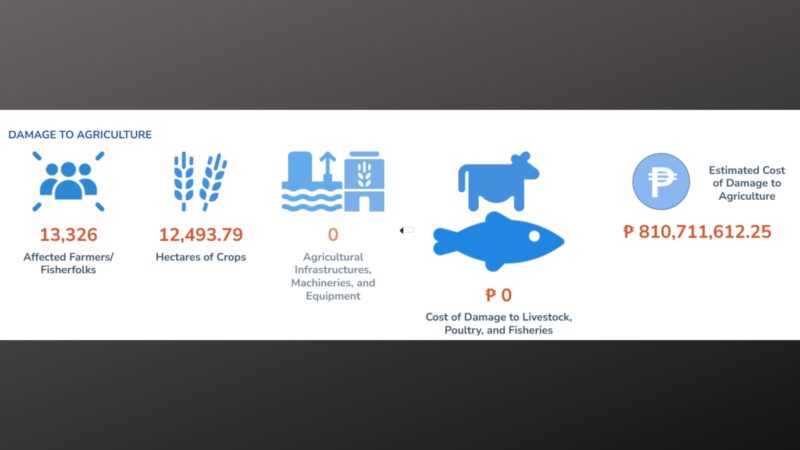 Halaga ng pinsala ng El Niño sa agrikultura mahigit P800M na