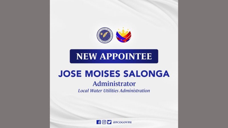 Jose Moises Salonga itinalaga ni Pang. Marcos bulang LWUA Administrator