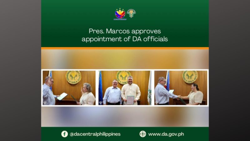 Appointment ng mga bagong opisyal sa DA inaprubahan ni Pang. Marcos