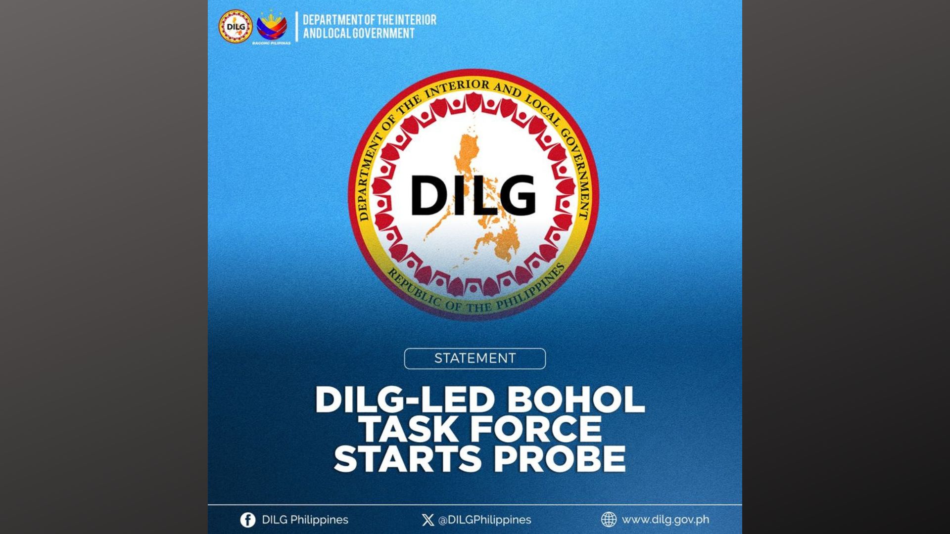 Miyembro ng Task Force na binuo ng DILG dumating na sa Bohol para imbestigahan ang resort na naitayo sa Chocolate Hills