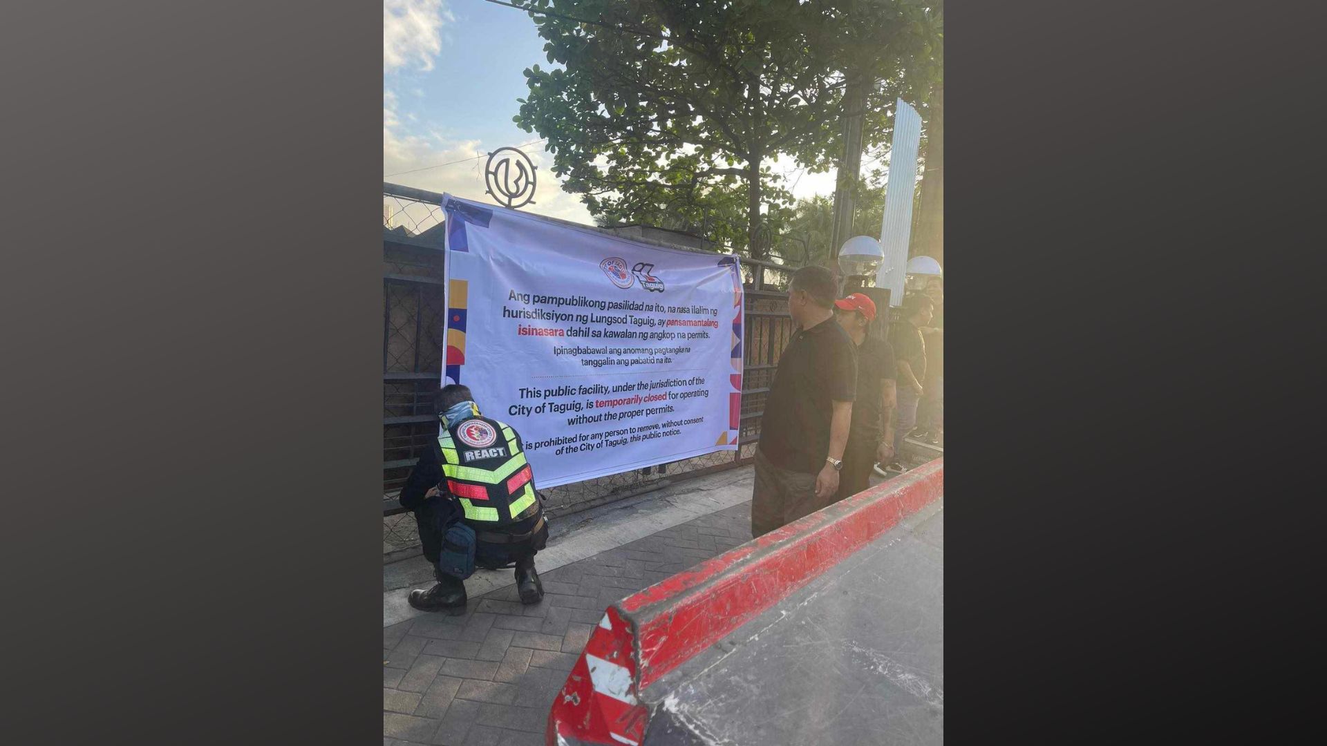 Makati Garden and Park pansamantalang isinara sa kakulangan ng permits mula sa Taguig City Hall