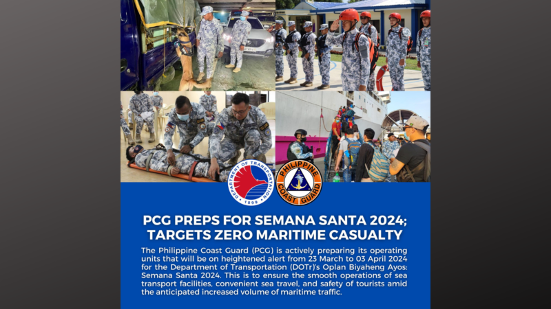 Zero Maritime Casualty, target ng PCG para sa Semana Santa 2024