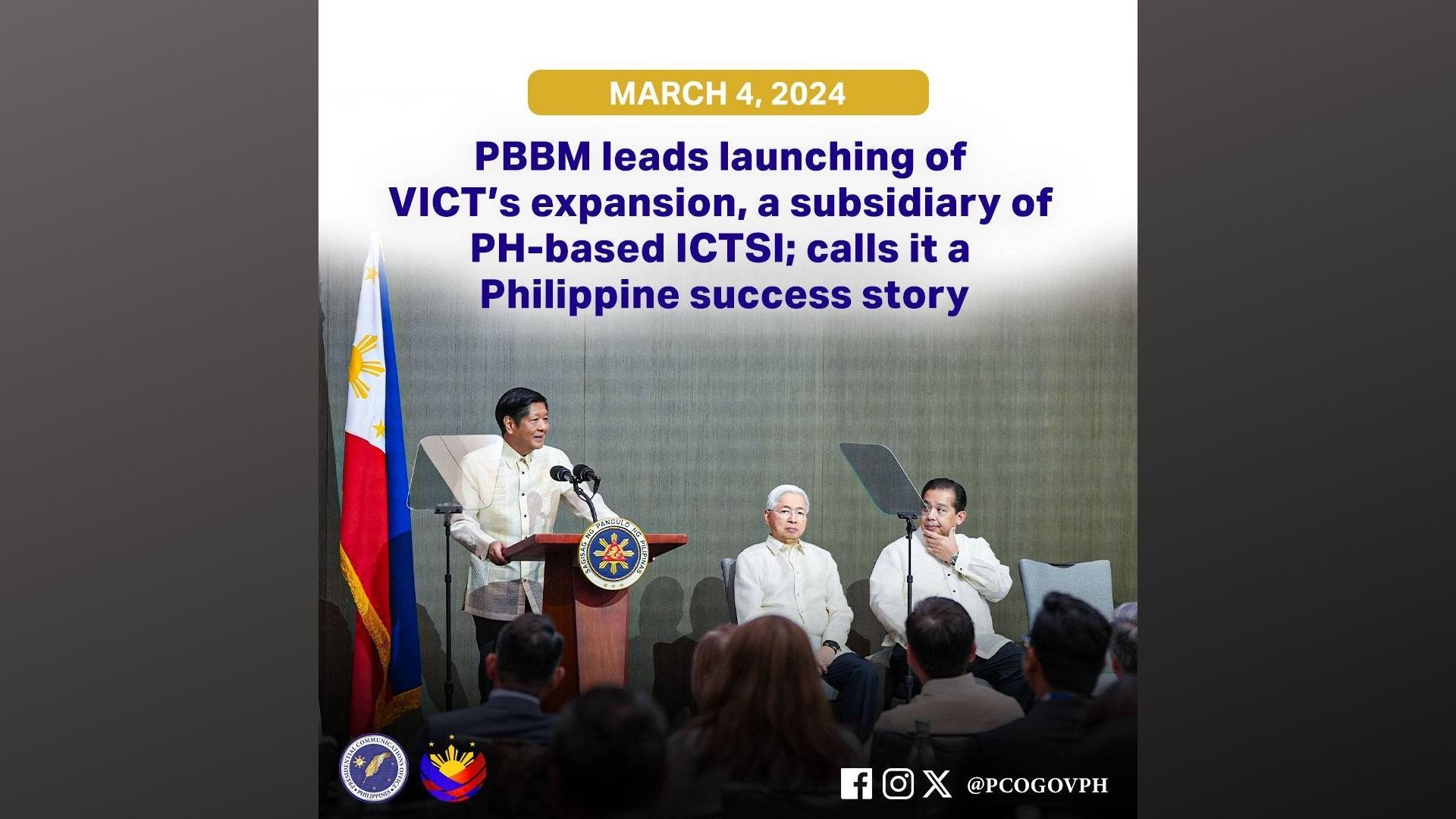 Expansion ng VICT sa Australia pinangunahan ni Pang. Marcos