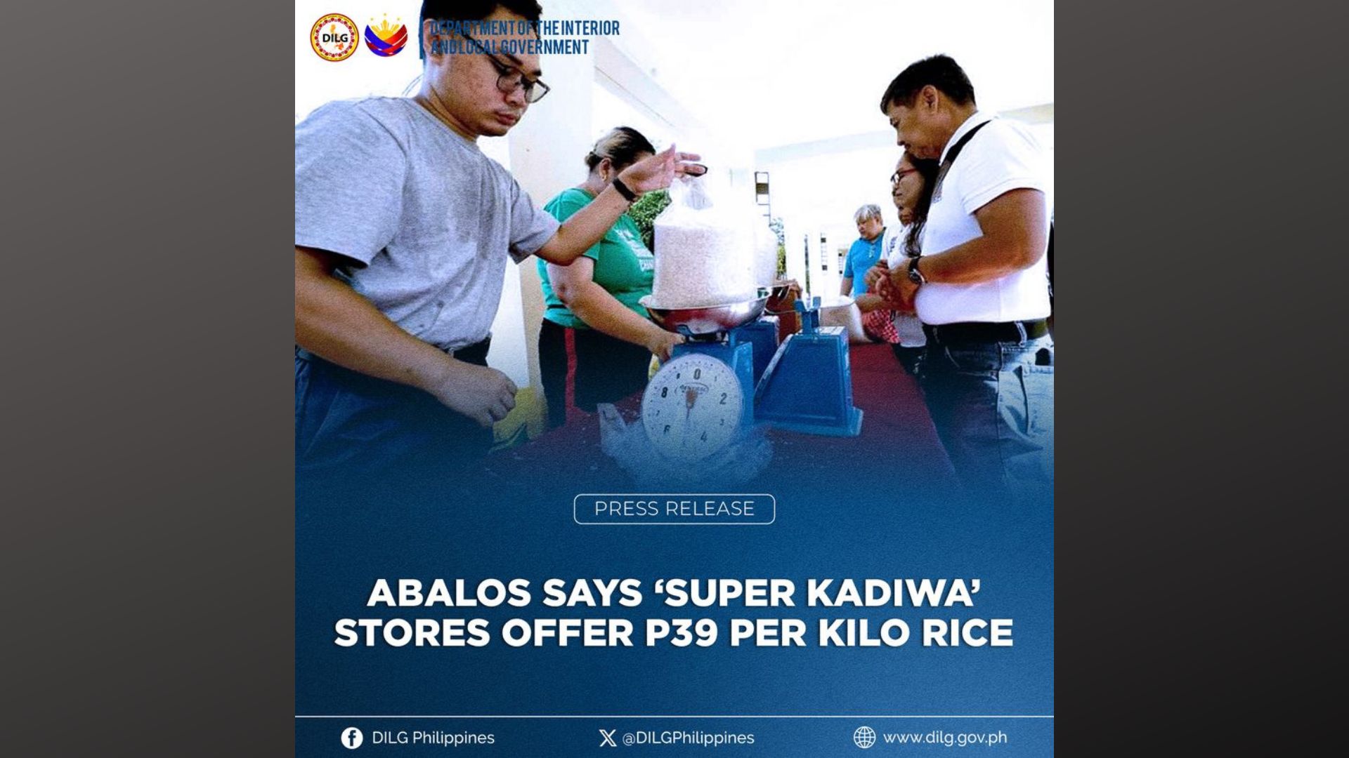 Bigas na P39 ang presyo kada kilo mabibili sa ‘Super Kadiwa’ stores