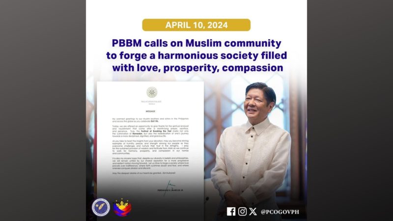 Pang. Marcos nakiisa sa paggunita ng pagtatapos ng Ramadan