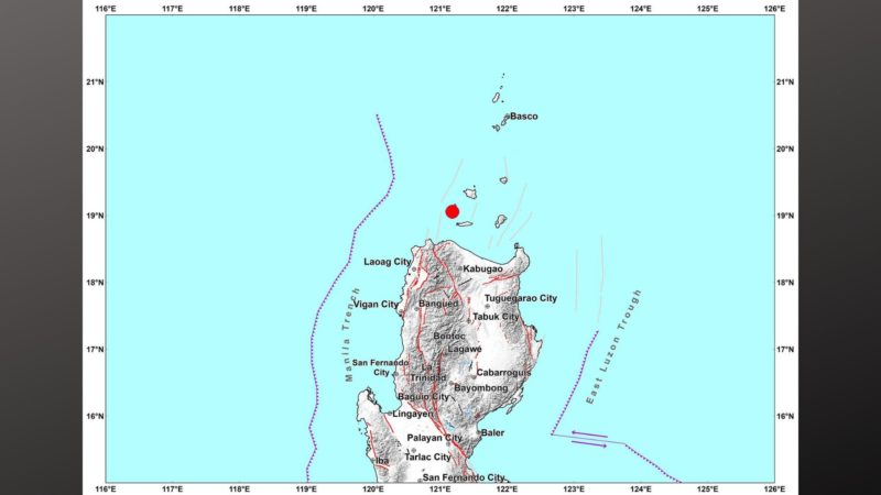 Calayan, Cagayan niyanig ng magnitude 4.8 na lindol