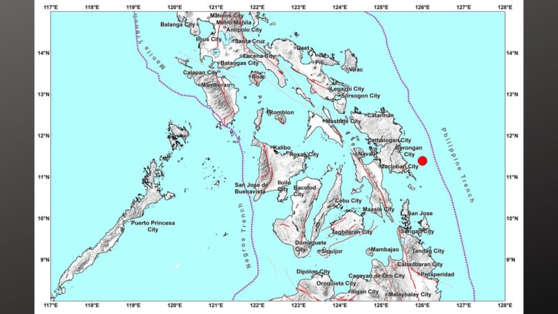 Hernani, Eastern Samar niyanig ng magnitude 4.9 na lindol