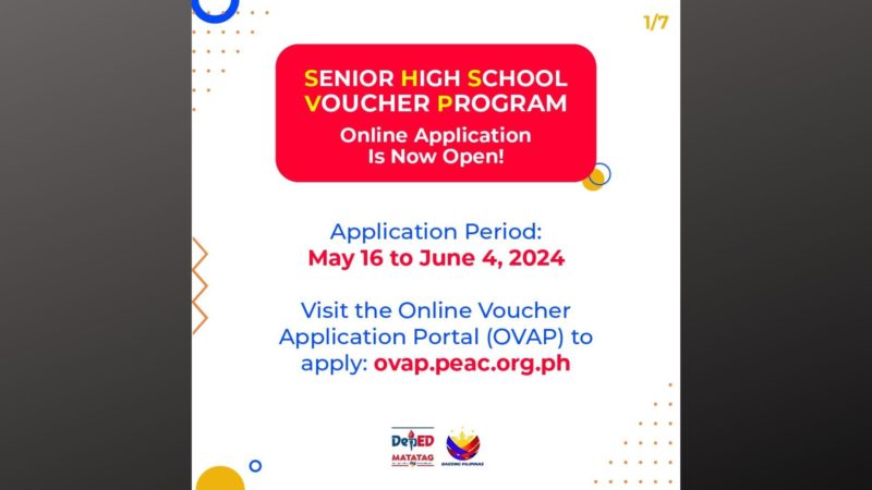 Grade 10 completers maaari nang mag-apply para sa Senior High School Voucher Program ng DepEd