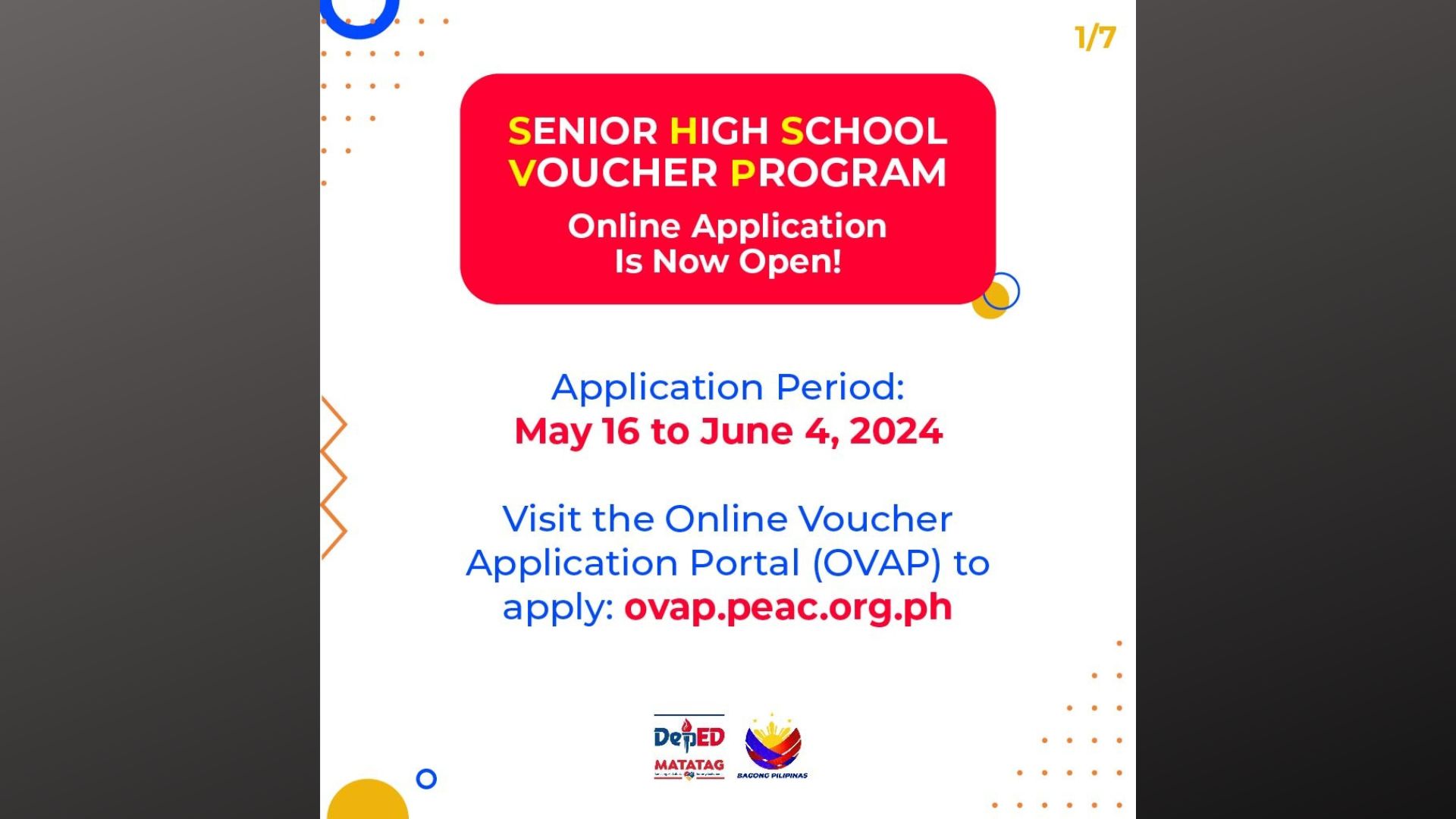 Grade 10 completers maaari nang mag-apply para sa Senior High School Voucher Program ng DepEd