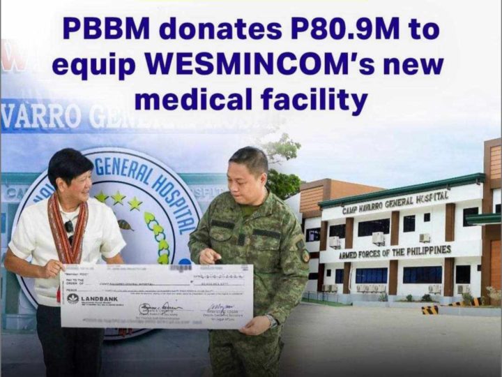 Malakanyang nagbigay ng P80.9M na donasyon sa Camp Navarro General Hospital