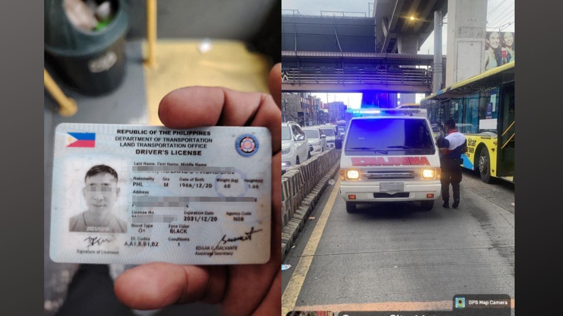 Driver ng ambulansya, nagpakilalang sundalo at naglabas ng baril ng mahuli sa EDSA Busway