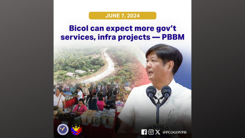 Mas marami pang infrastructure projects sa Bicol Region tiniyak ni Pang. Marcos