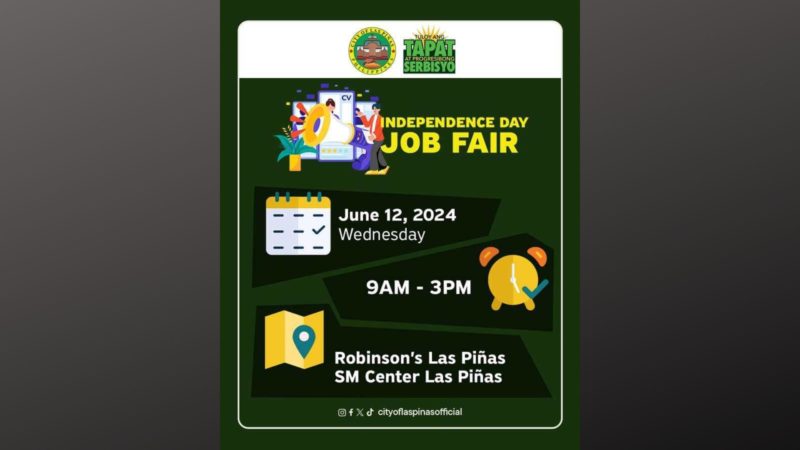 Las Piñas Gov’t magsasagawa ng Independence Day Job Fair