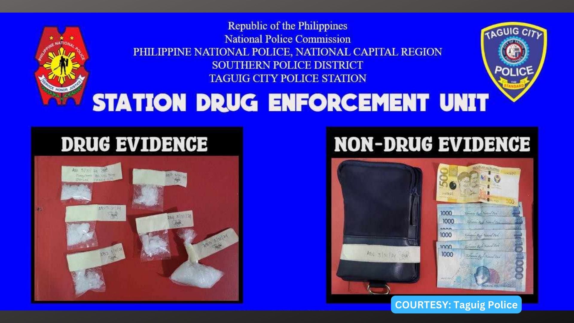 P340K shabu nakumpiska sa Taguig drug bust ops, lalaki tiklo