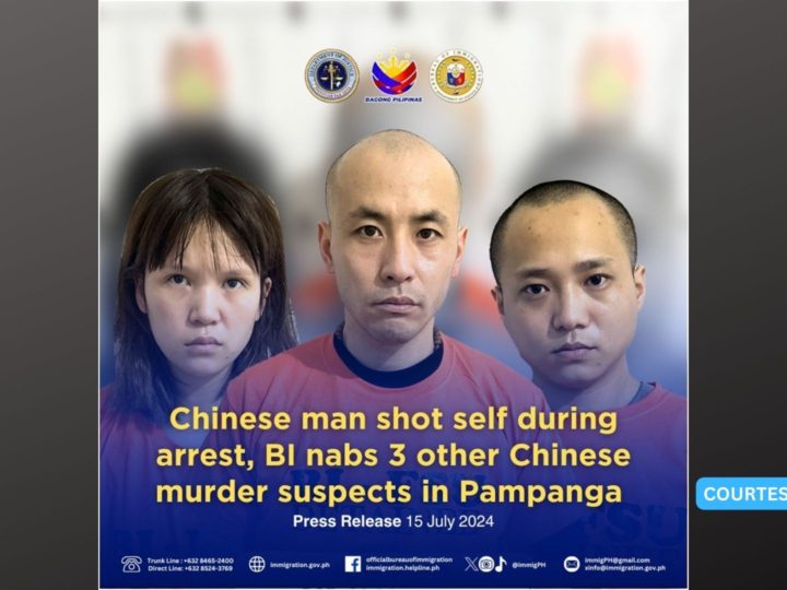 Chinese nagbaril sa sarili sa kasagsagan ng pag-aresto sa kaniya ng mga otoridad sa Pampanga