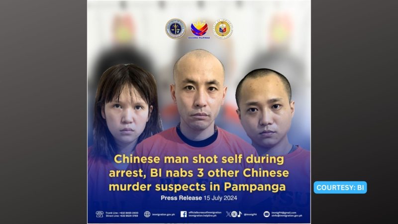 Chinese nagbaril sa sarili sa kasagsagan ng pag-aresto sa kaniya ng mga otoridad sa Pampanga