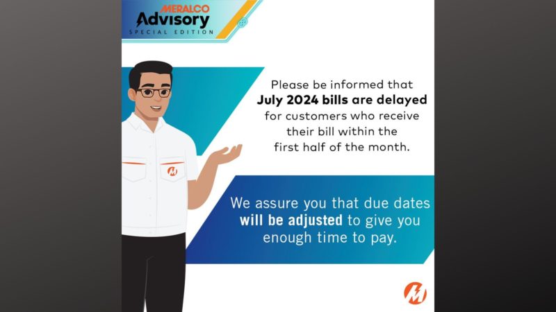 Meralco bills para sa July 2024 maaantala