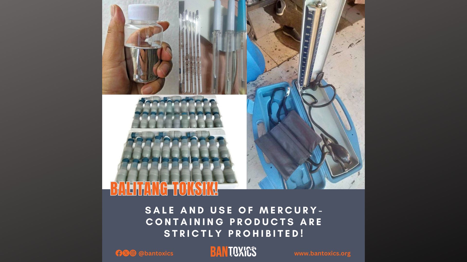 Toxic watchdog group na BAN Toxics umaasang mahihinto na ng bentahan ng medical devices at dental amalgams na nagtataglay mercury