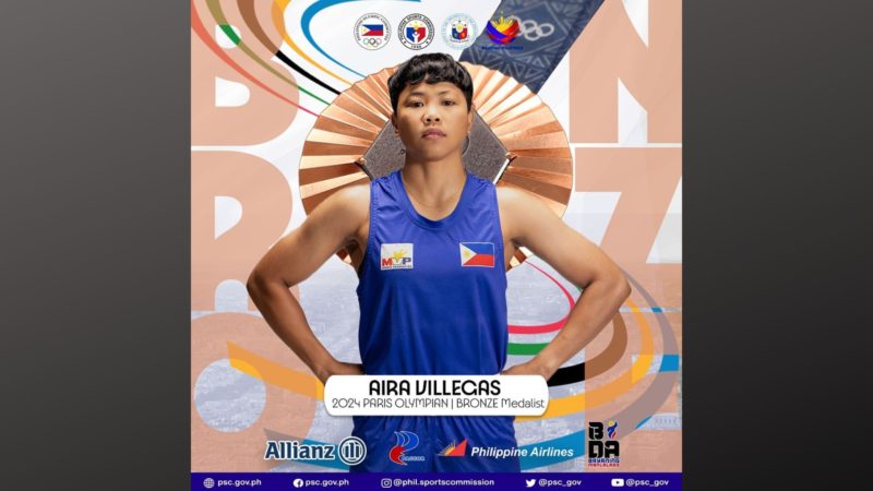 Aira Villegas nagwagi ng bronze medal sa Paris Olympics