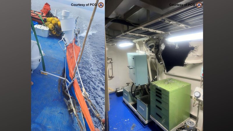 Mga barko ng Coast Guard binangga ng dalawang barko ng China