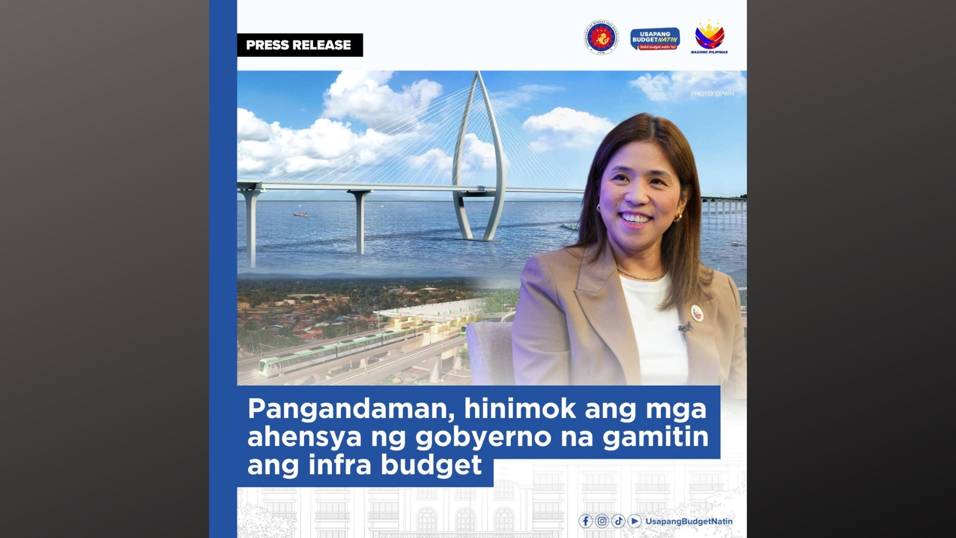 DBM hinimok ang mga ahensya ng gobeyrno na gamitin ang infra budget