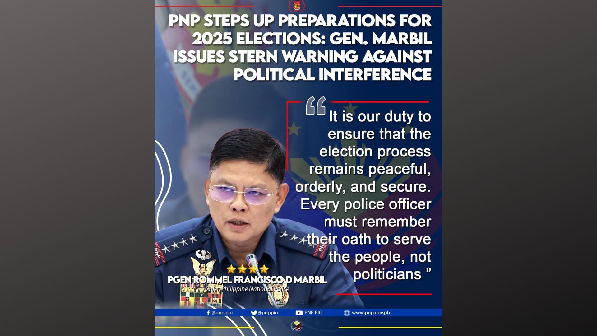 PNP puspusan na ang paghahanda para sa 2025 elections