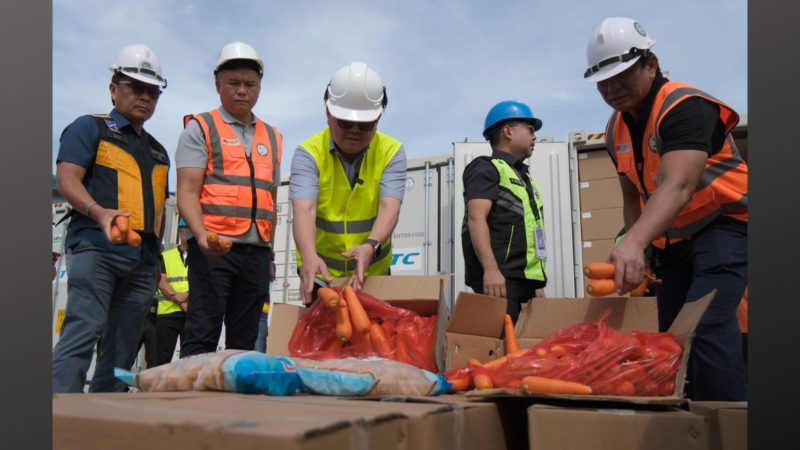 144 tonelada ng smuggled na carrots at sibuyas nakumpiska ng DA at BOC