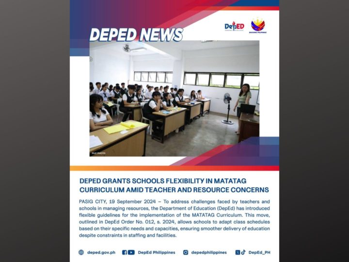 1-hour classes sa bawat subject ibabalik ng DepEd; bagong guidelines para sa Matatag Curriculum inilabas ng ahensya