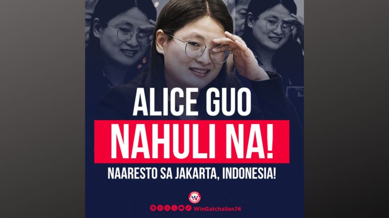 BREAKING: Alice Guo naaresto na sa Jakarta, Indonesia