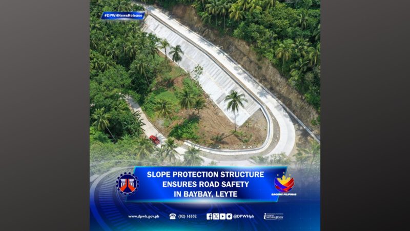 P51.5M na halaga na road slope protection project sa Baybay, Leyte natapos na ng DPWH